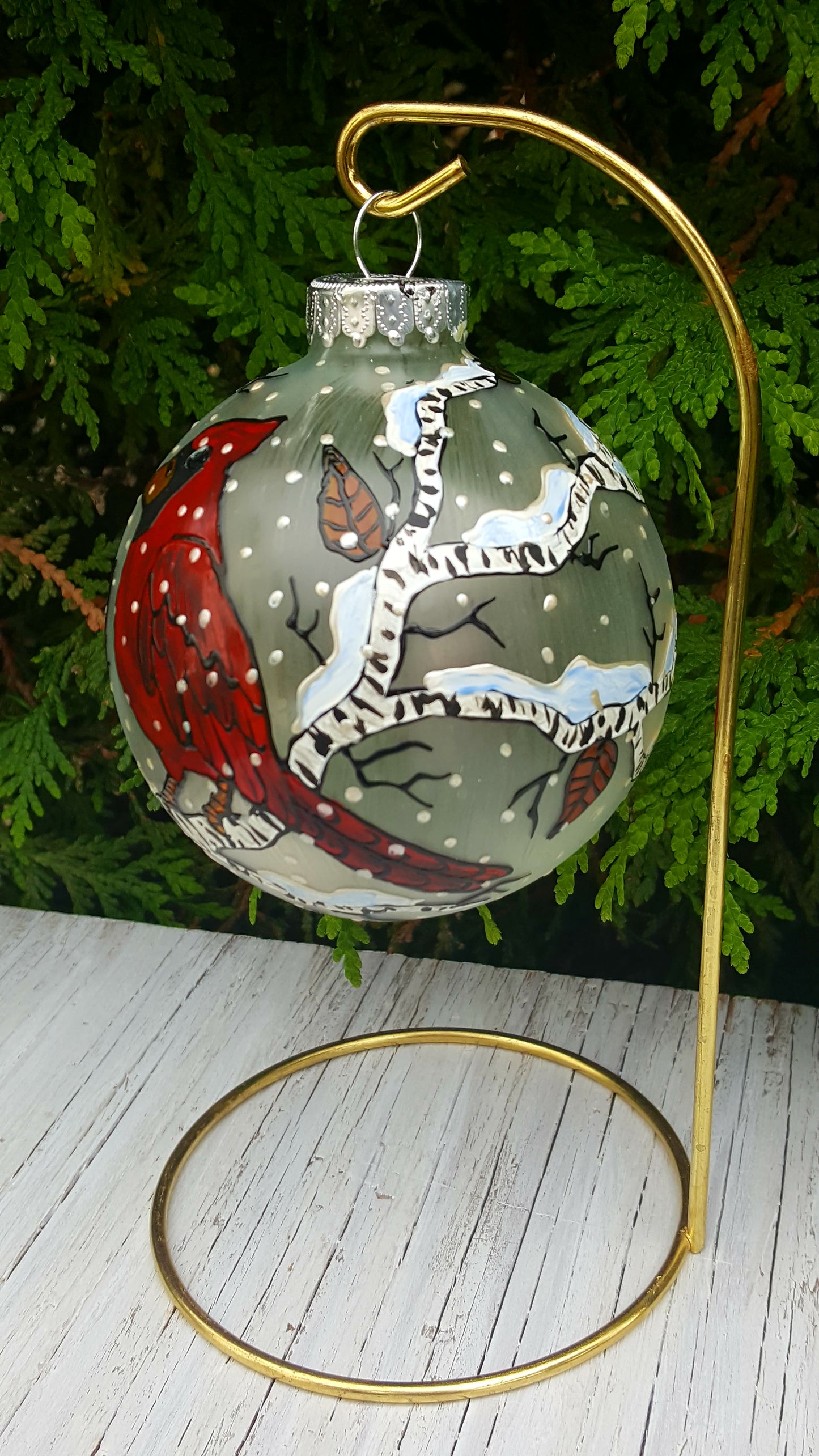 Boule de Noël cardinal