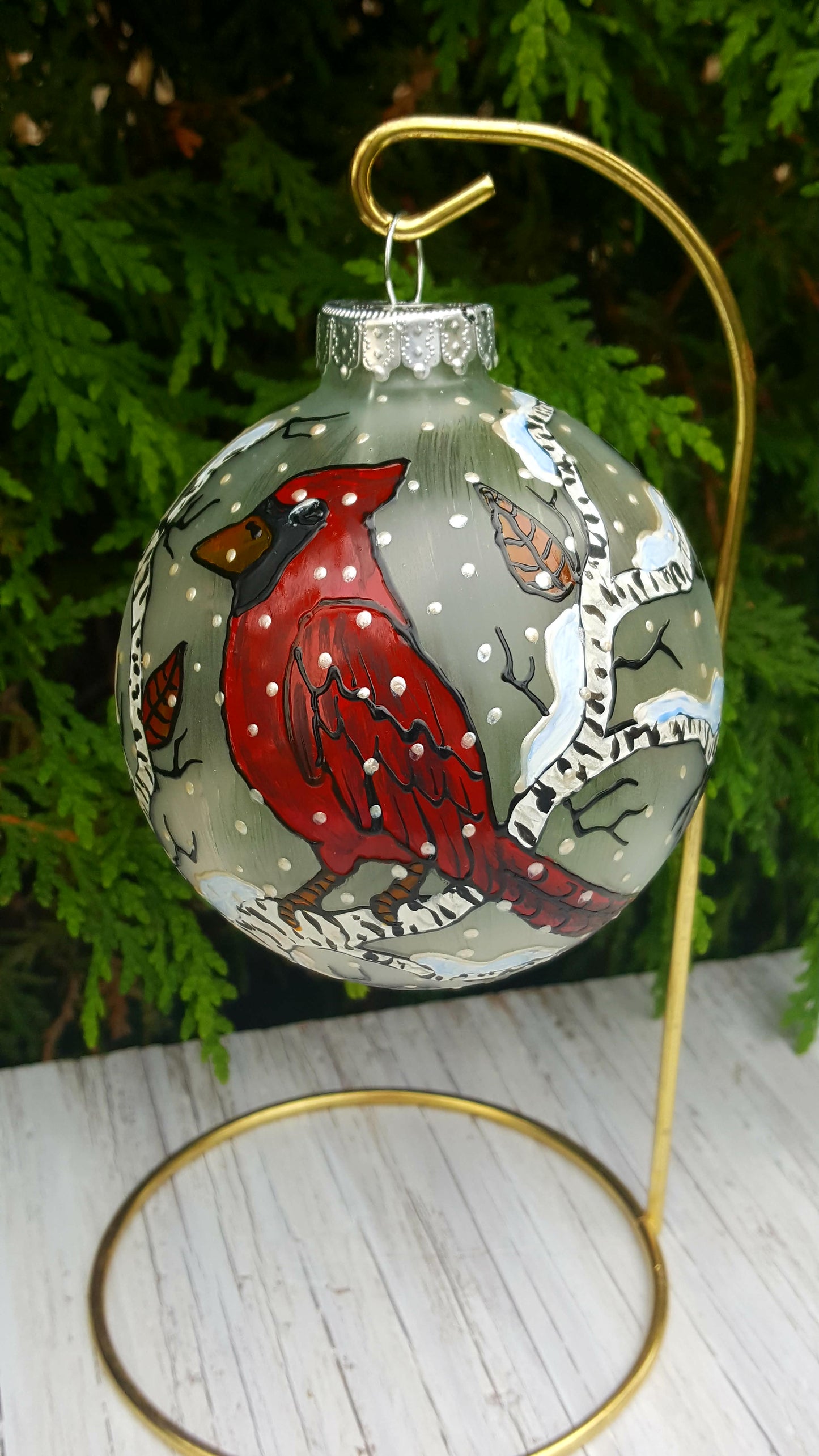Boule de Noël cardinal