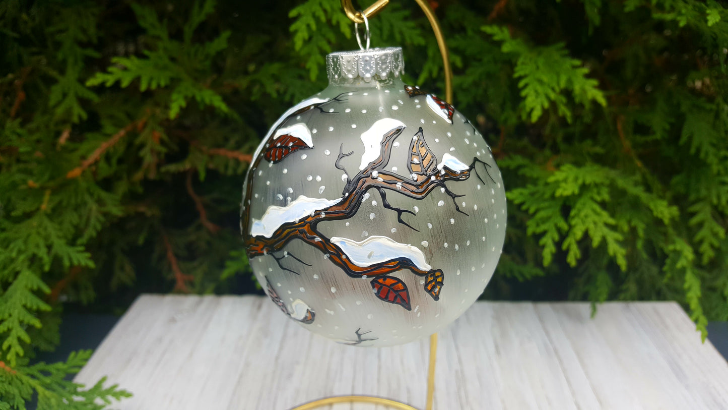 Boule de Noël geai bleu