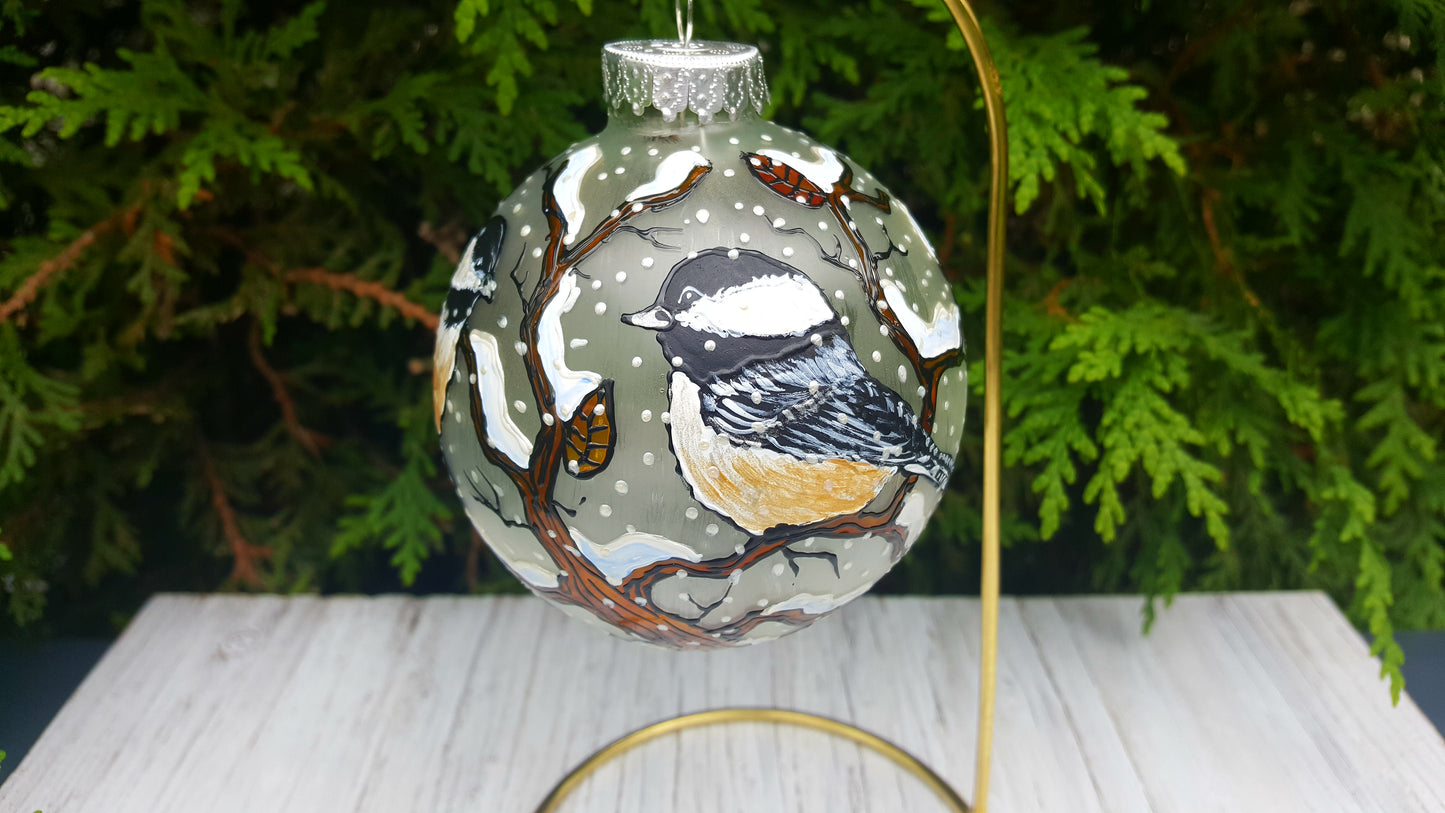 Boule de Noël mésanges