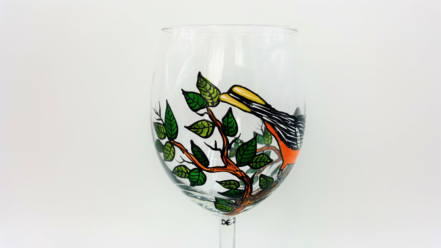 Coupe à vin oriole de Baltimore