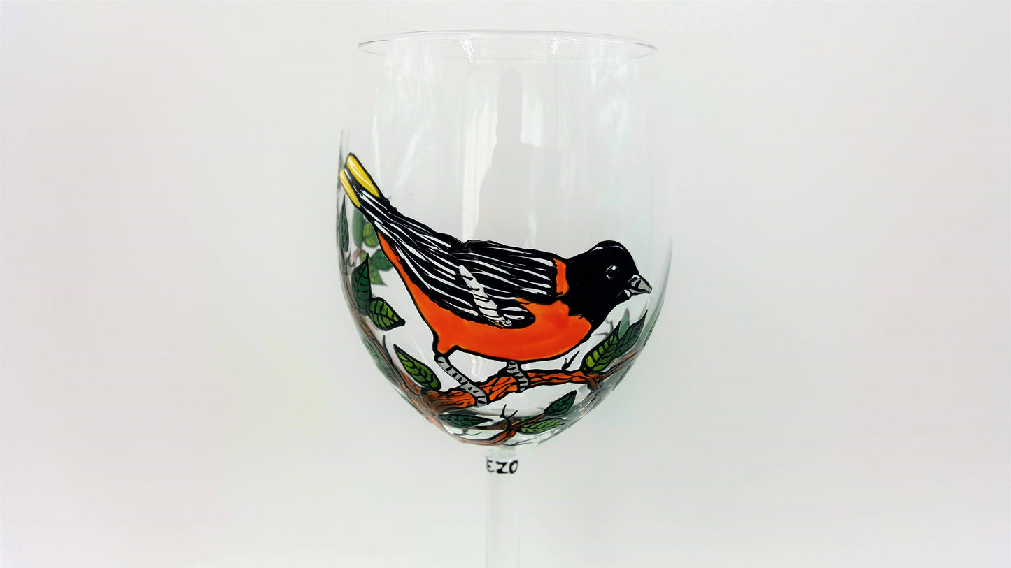Coupe à vin oriole de Baltimore