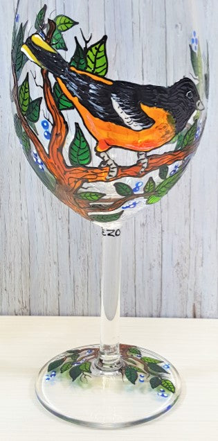Coupe à vin oriole de Baltimore