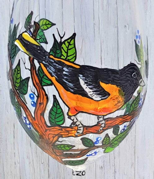 Coupe à vin oriole de Baltimore