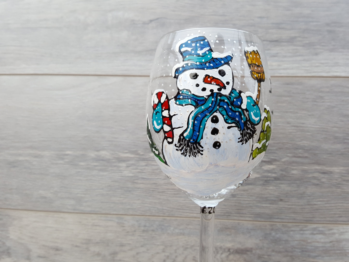 Coupe à vin bonhomme de neige