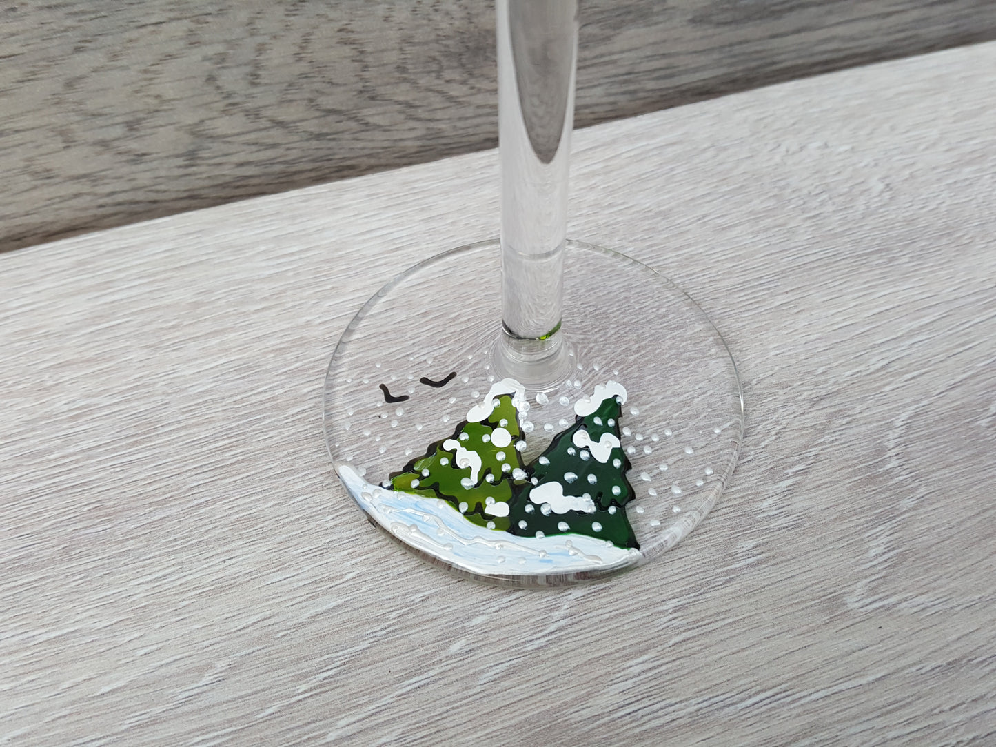 Coupe à vin bonhomme de neige