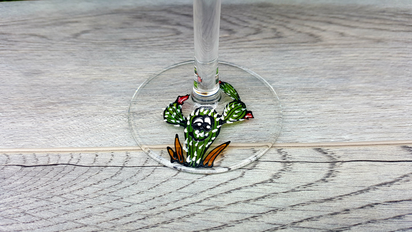 Coupe à vin cactus