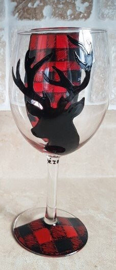 Coupe chevreuil carreauté rouge et noir