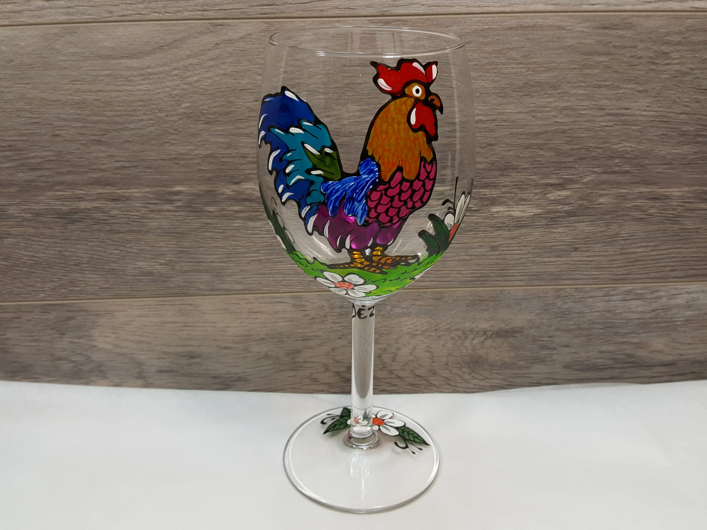 Coupe à vin coq