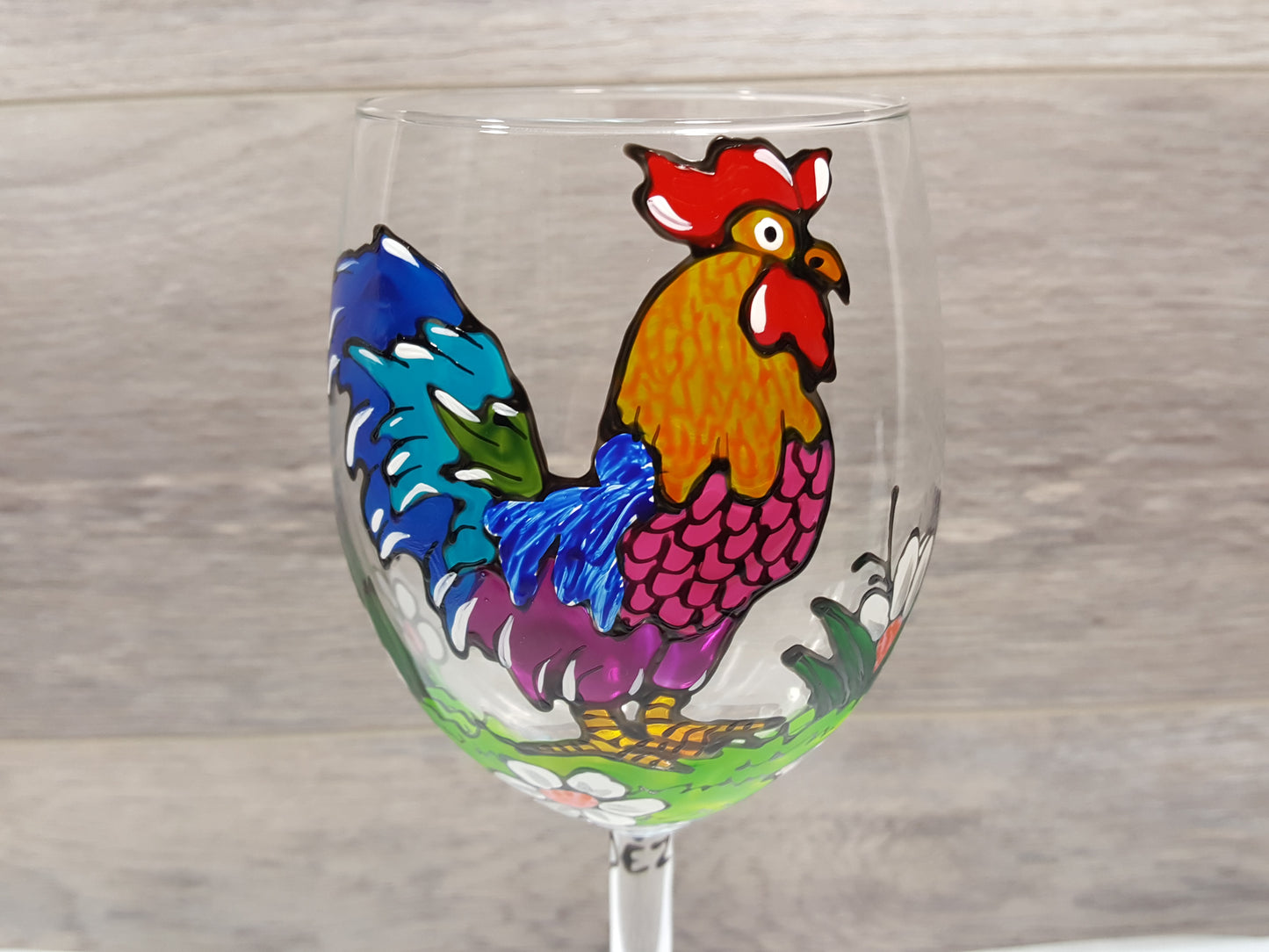 Coupe à vin coq