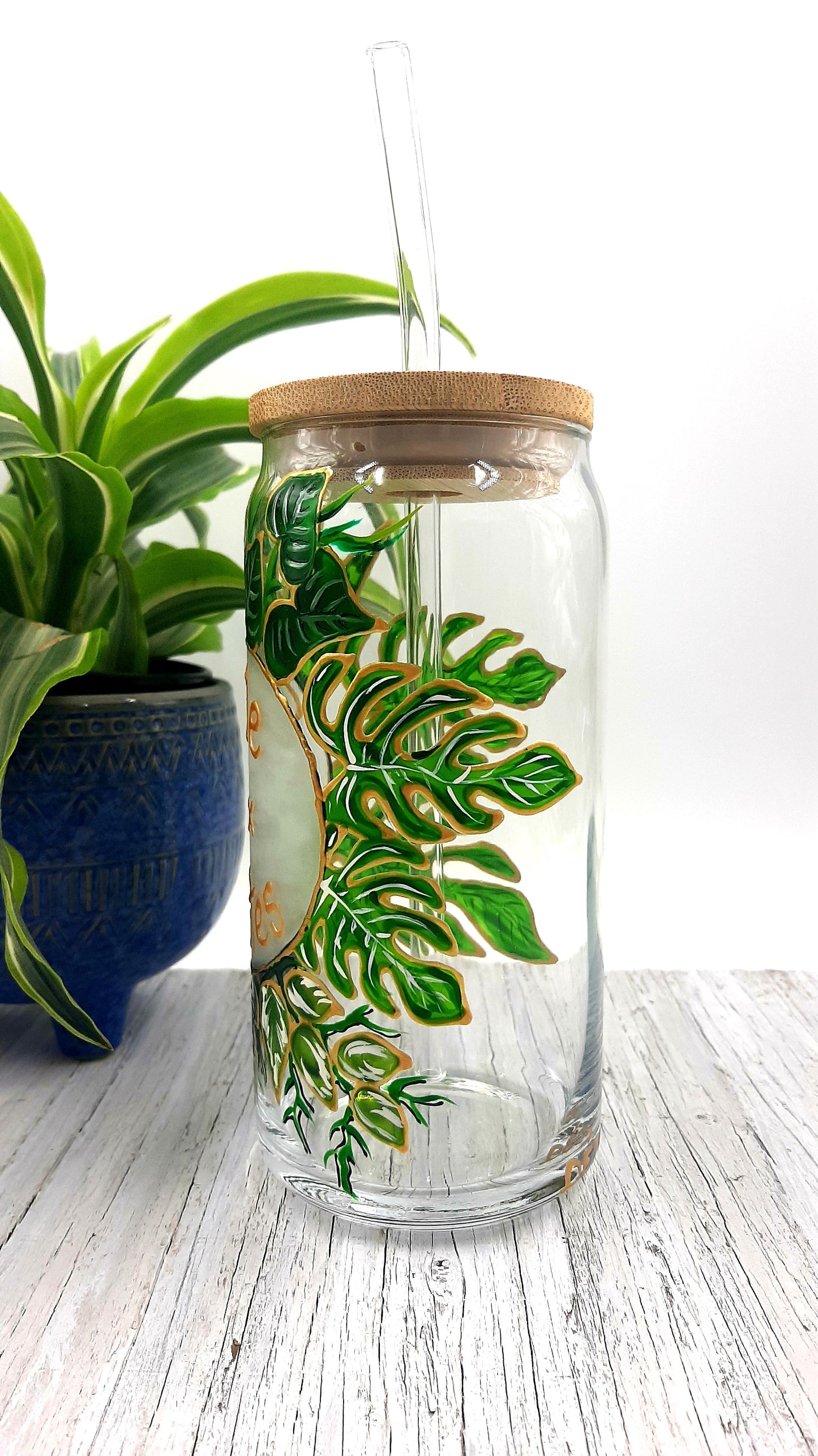 Verre canette Folle aux plantes