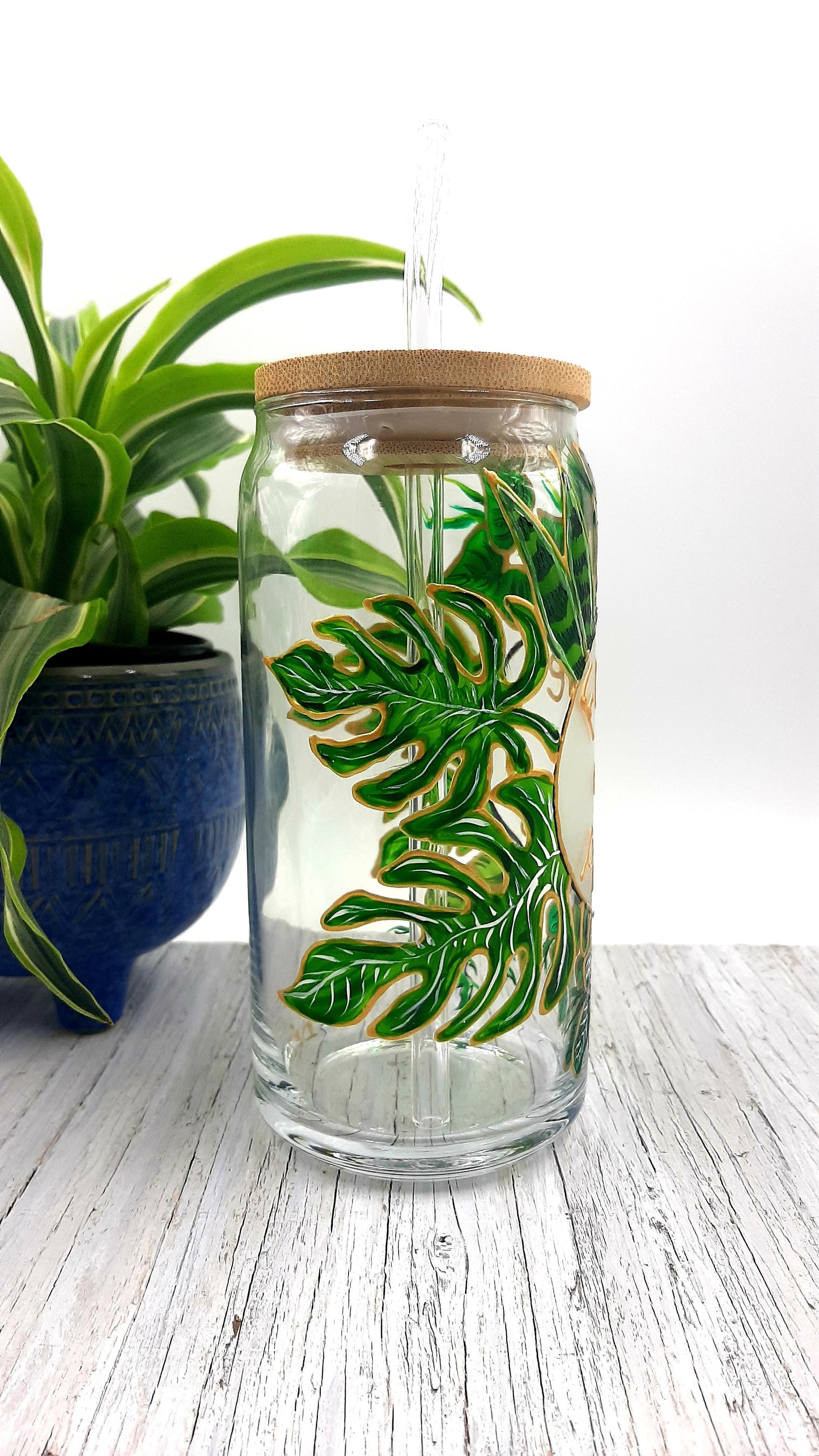 Verre canette Folle aux plantes