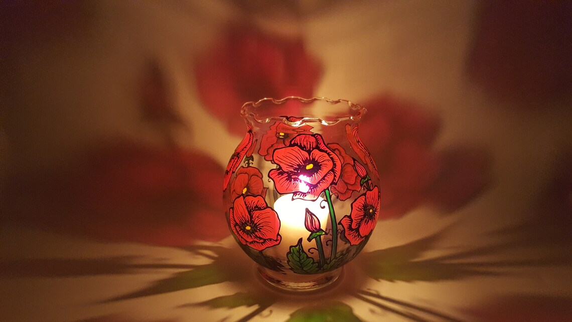 Chandelier frisé fleurs de pavot