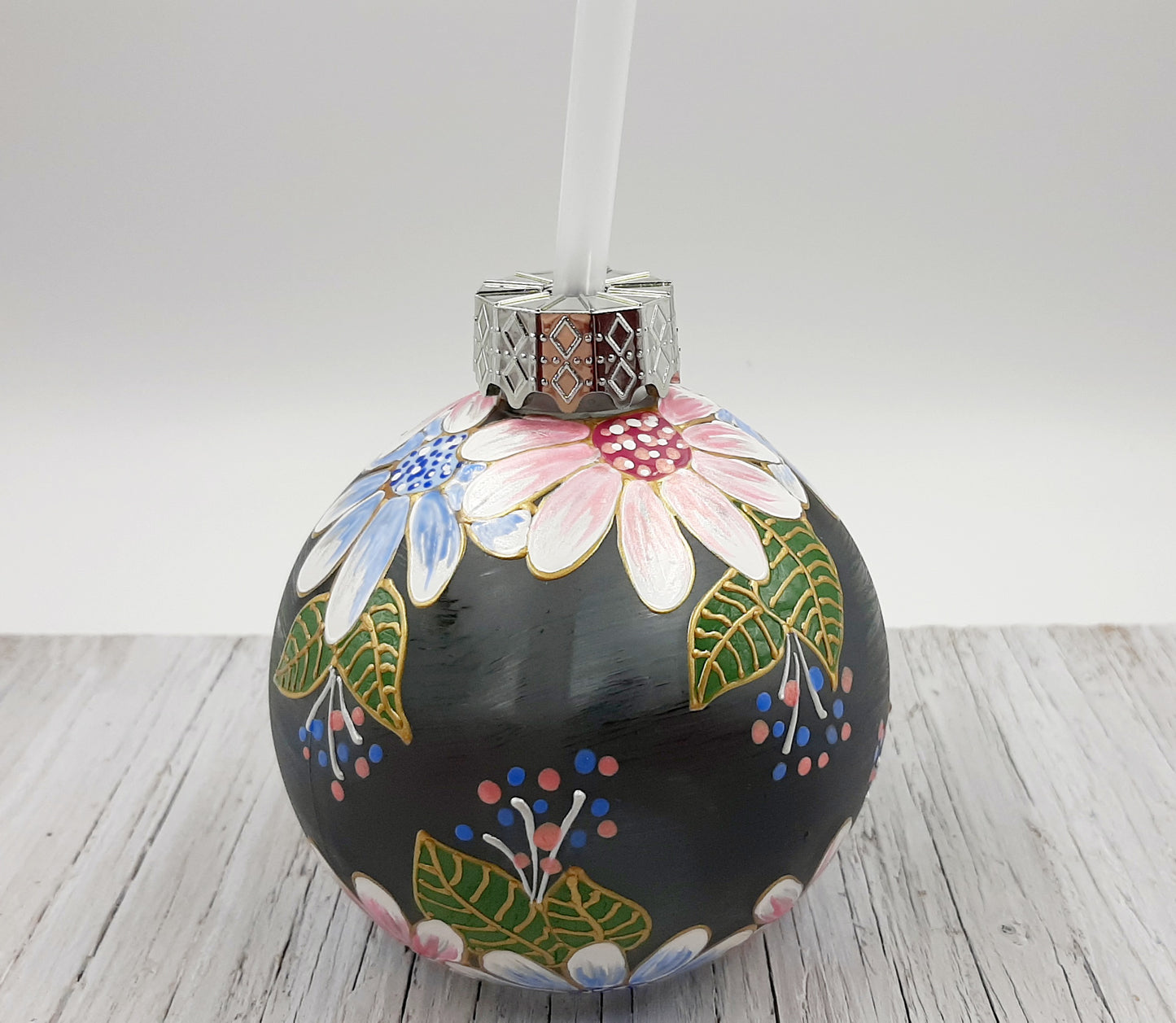 Boule cocktail Marguerites roses et bleues/diffuseur à roseaux