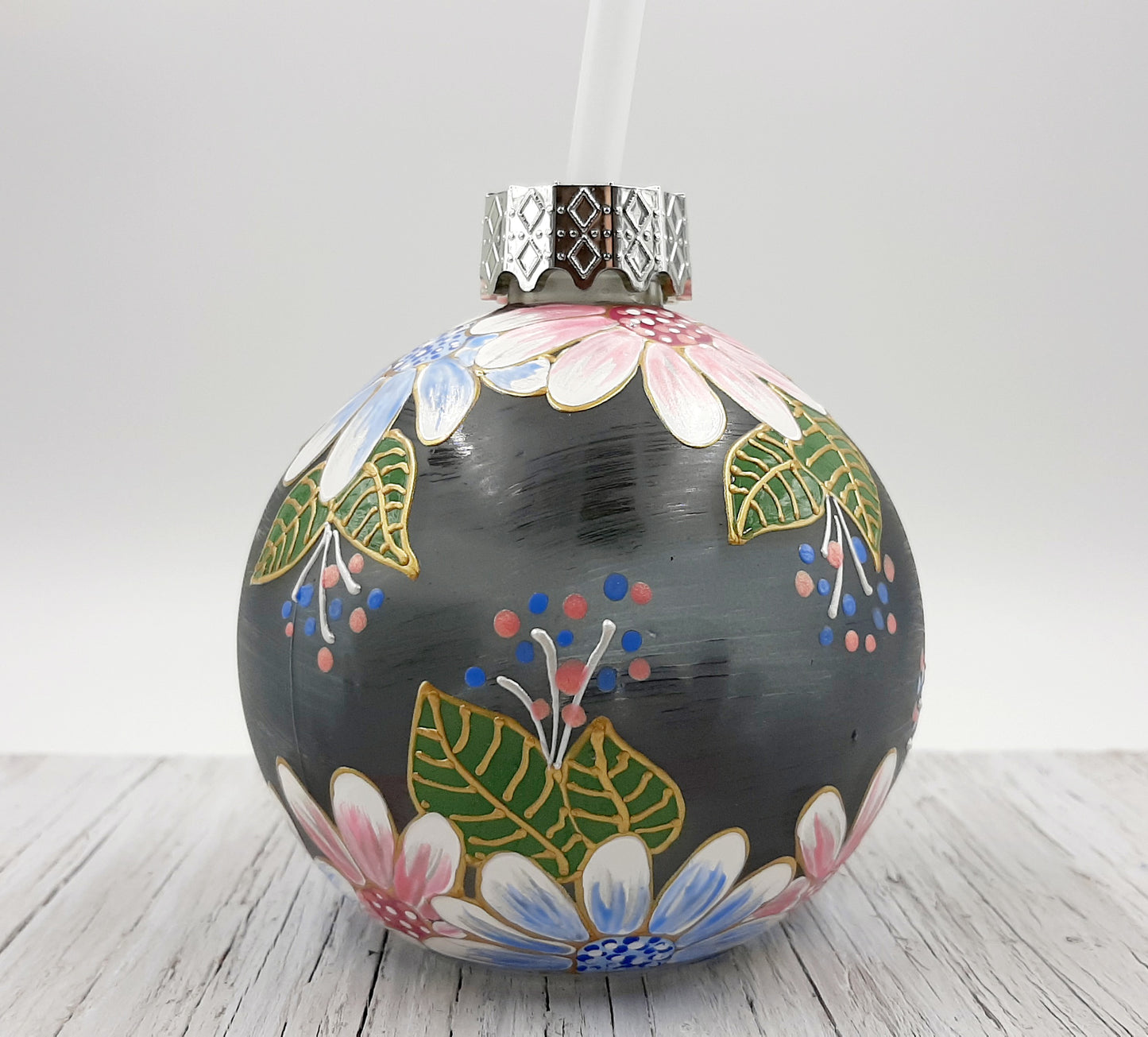 Boule cocktail Marguerites roses et bleues/diffuseur à roseaux