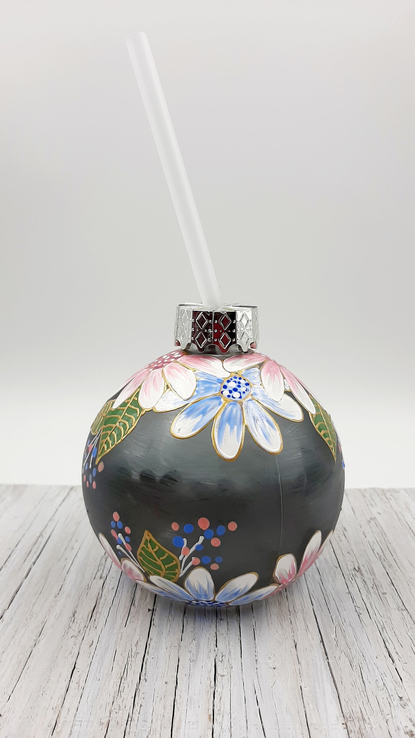 Boule cocktail Marguerites roses et bleues/diffuseur à roseaux