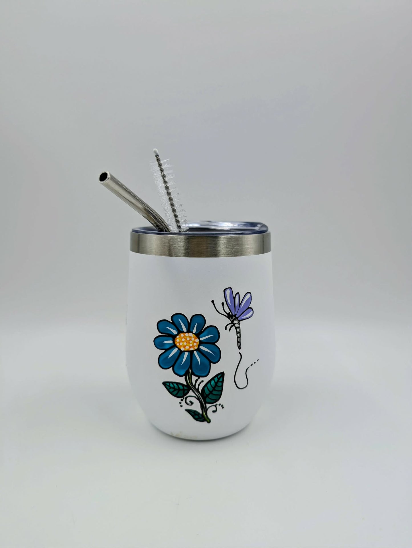 Gobelet isotherme Pancarte style bois Tu fleuris ma vie ** Prêt à partir ** 12 onces