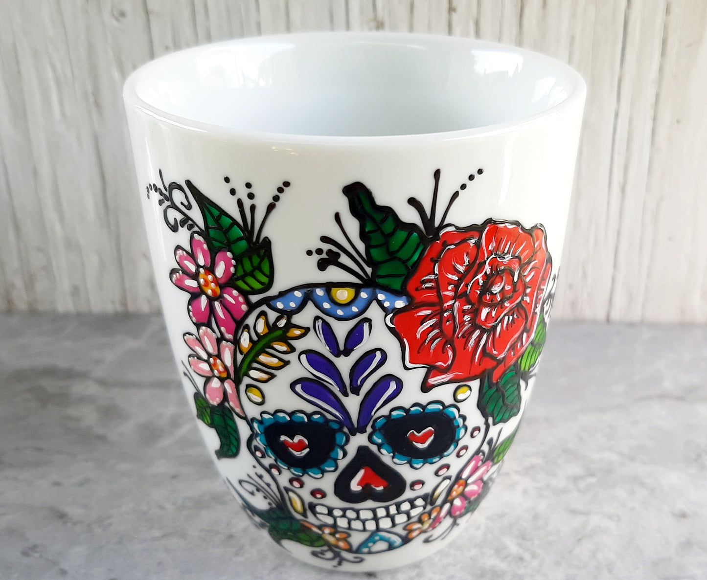 Tasse tête de mort guirly