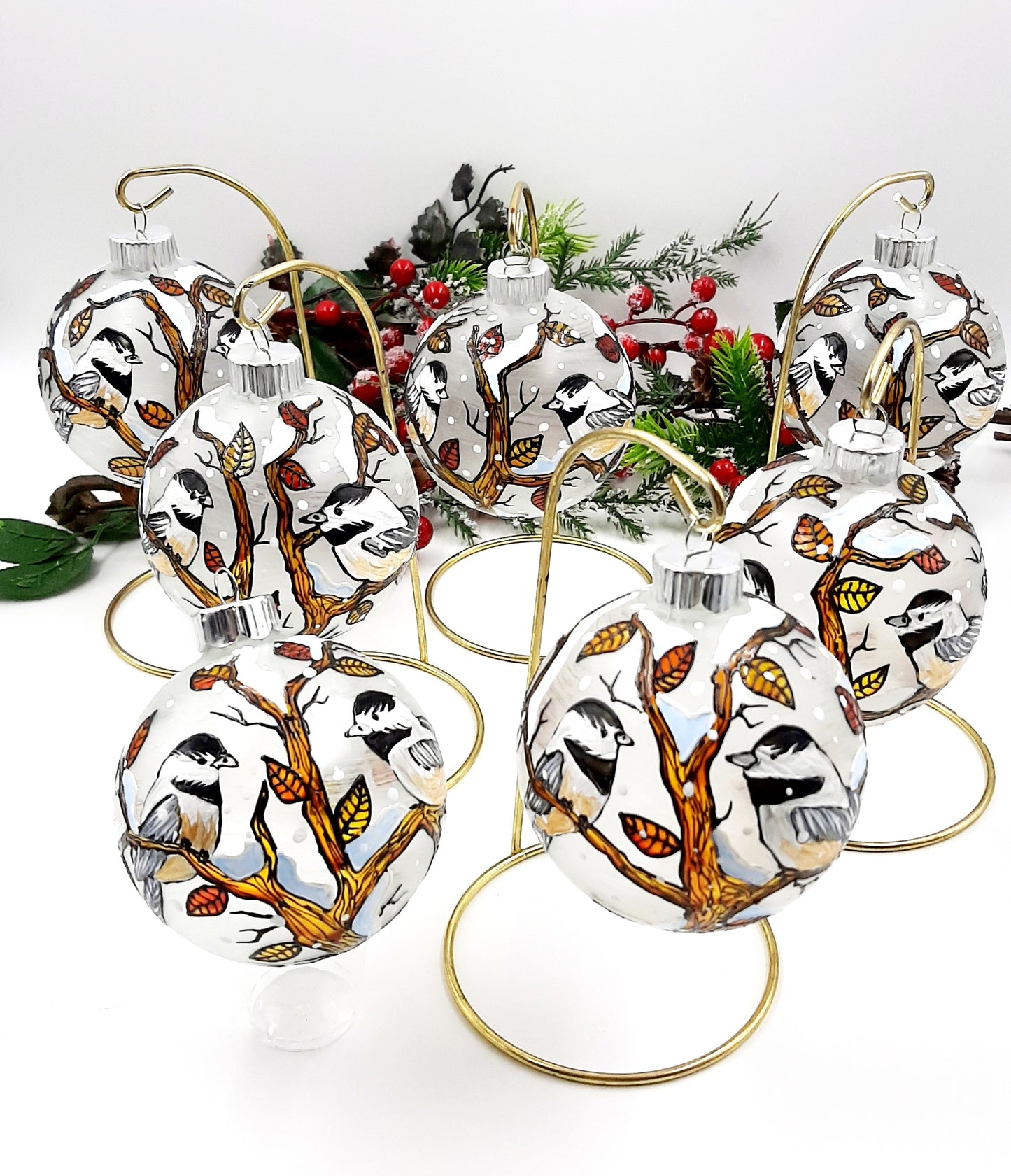Boule de Noël mésanges