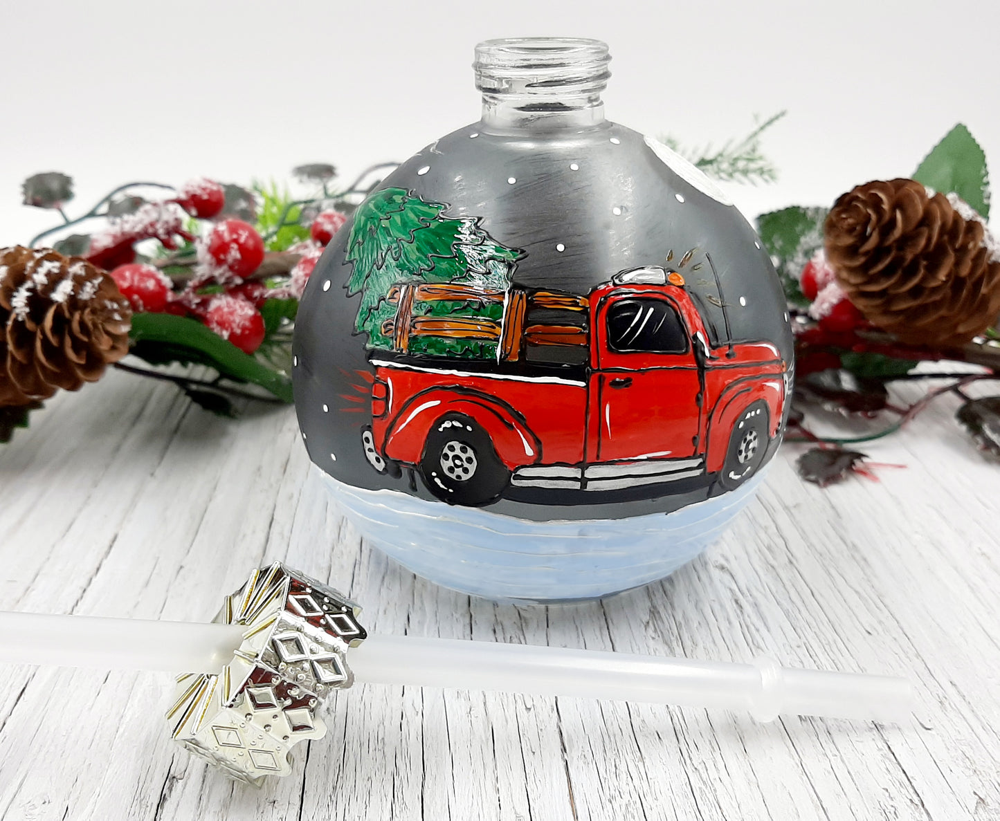 Boule cocktail camion Pick-up Noël