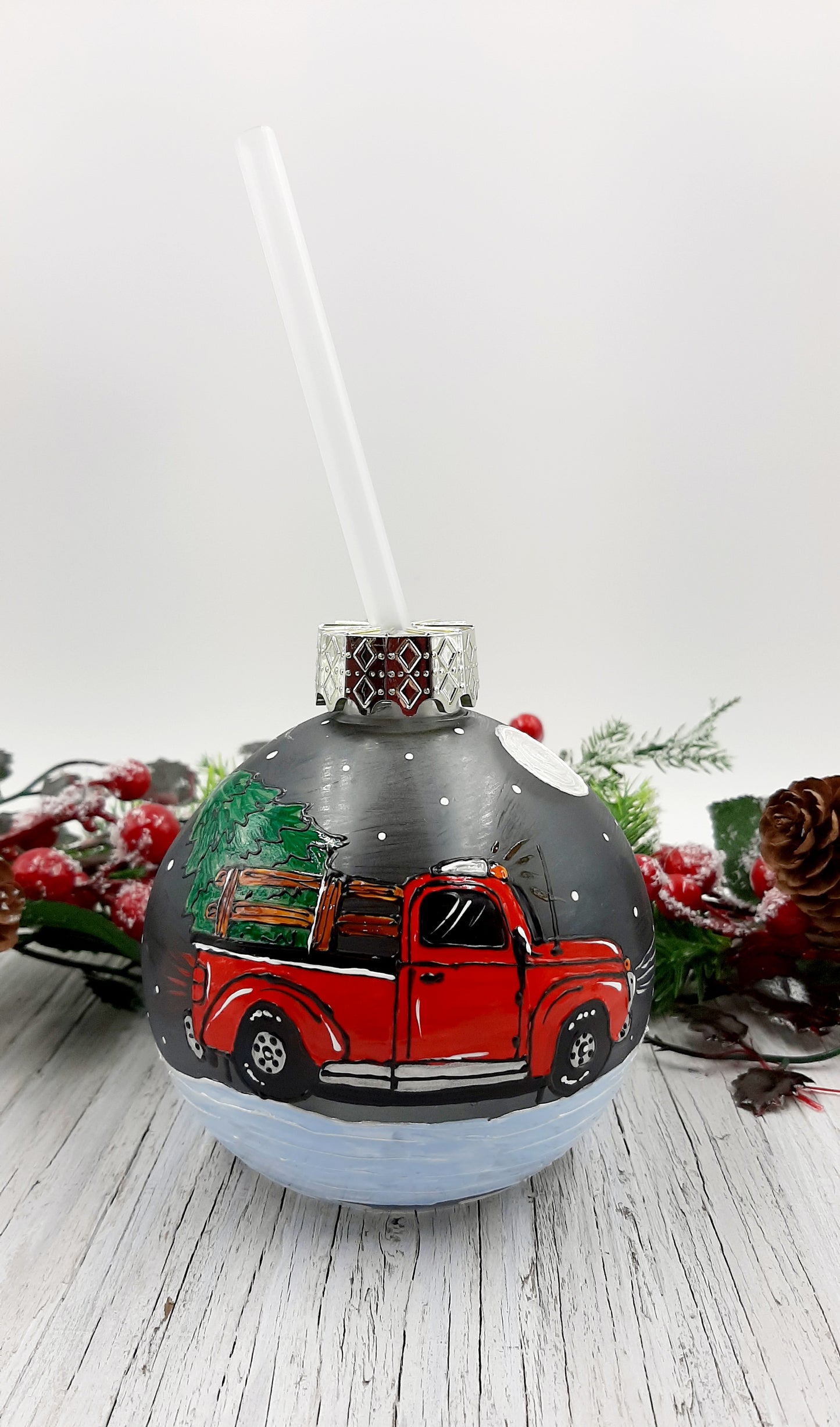 Boule cocktail camion Pick-up Noël
