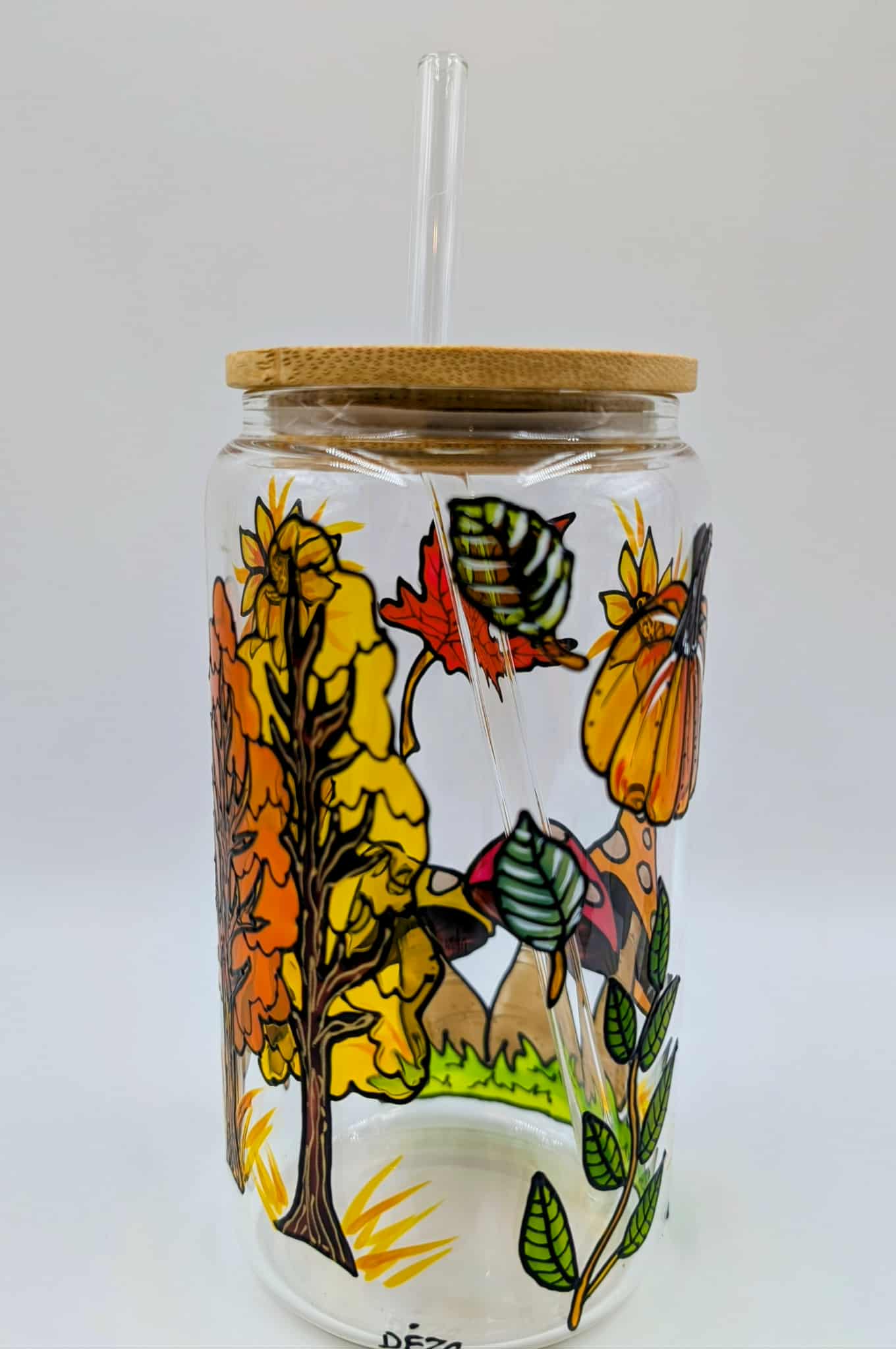 Verre canette dessins d'automne, 16 onces