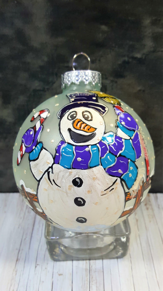 Boule de Noël bonhomme de neige