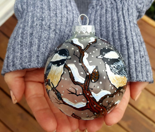 Boule de Noël mésanges