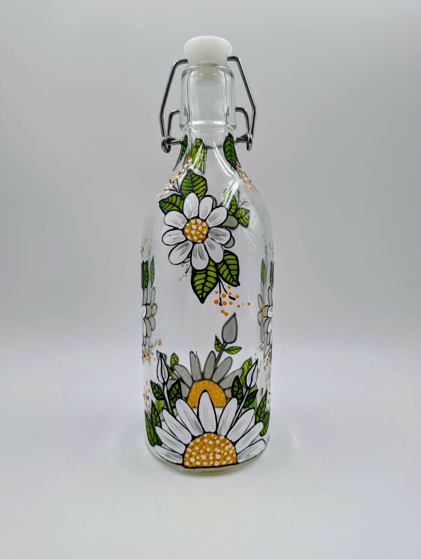 Bouteille marguerites blanches * Prête à partir *