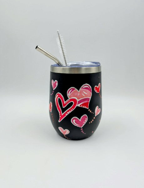 Gobelet isotherme Coeurs en folie ** Prêt à partir **