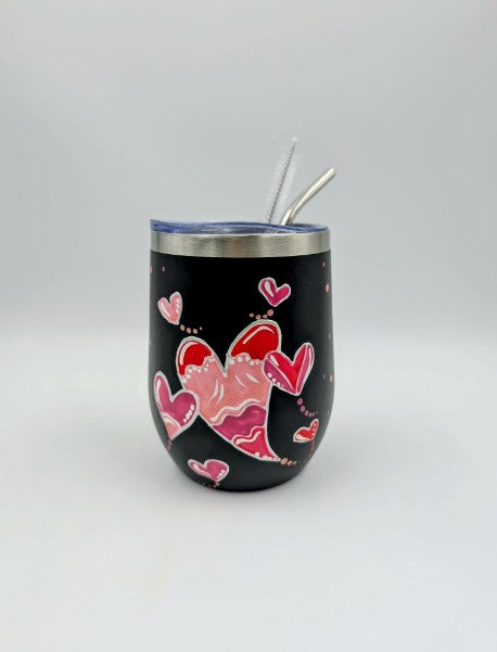 Gobelet isotherme Coeurs en folie ** Prêt à partir **