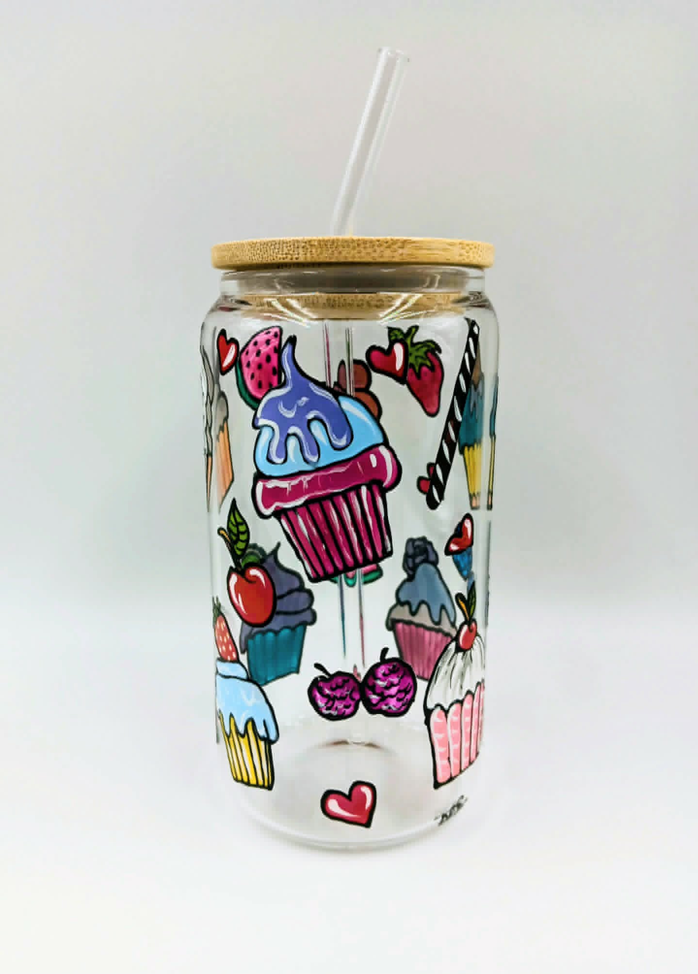 Verre canette cupcakes, verre 16 onces (473 ml)