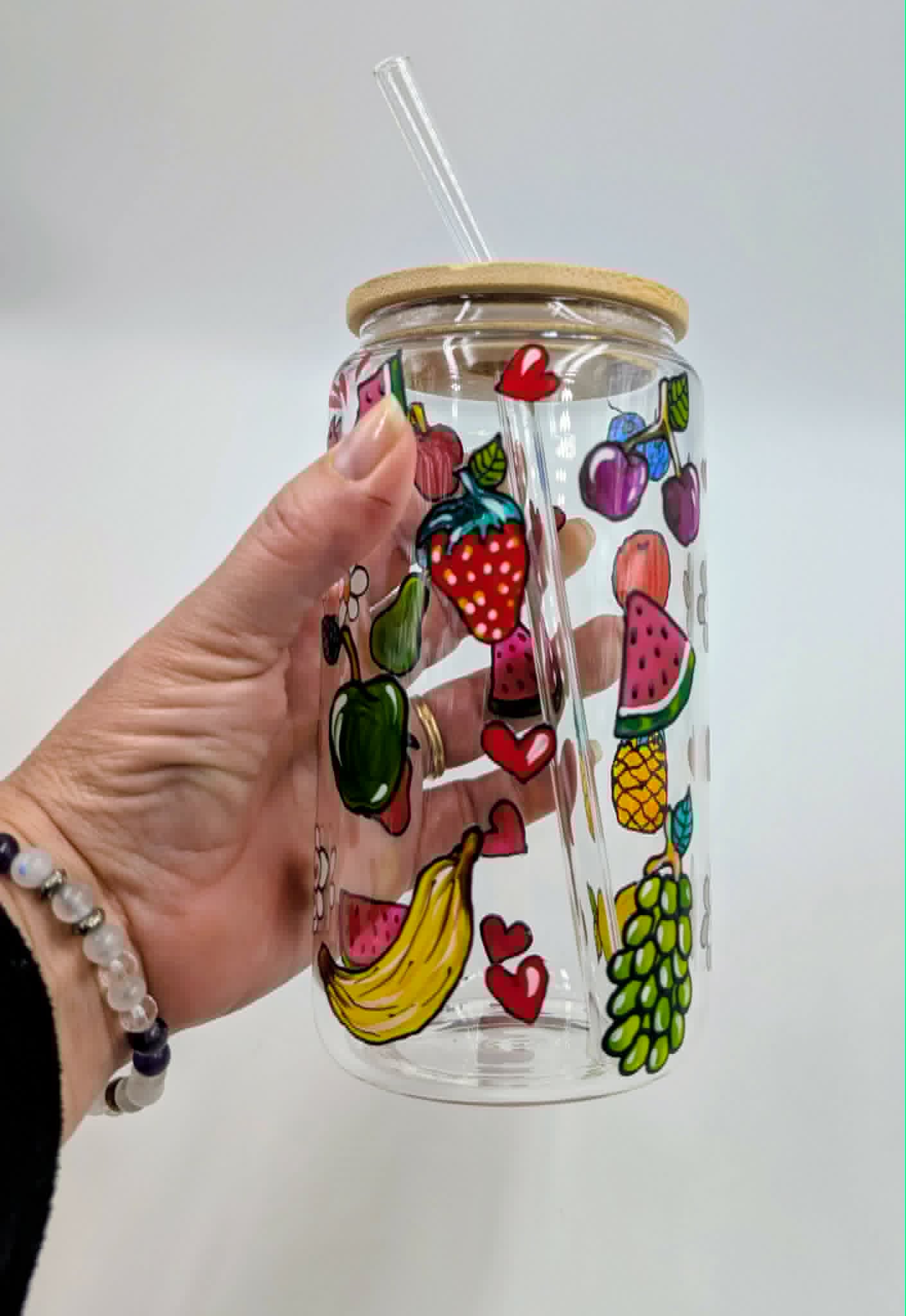 Verre canette fruits mélangés, verre 16 onces (473 ml)