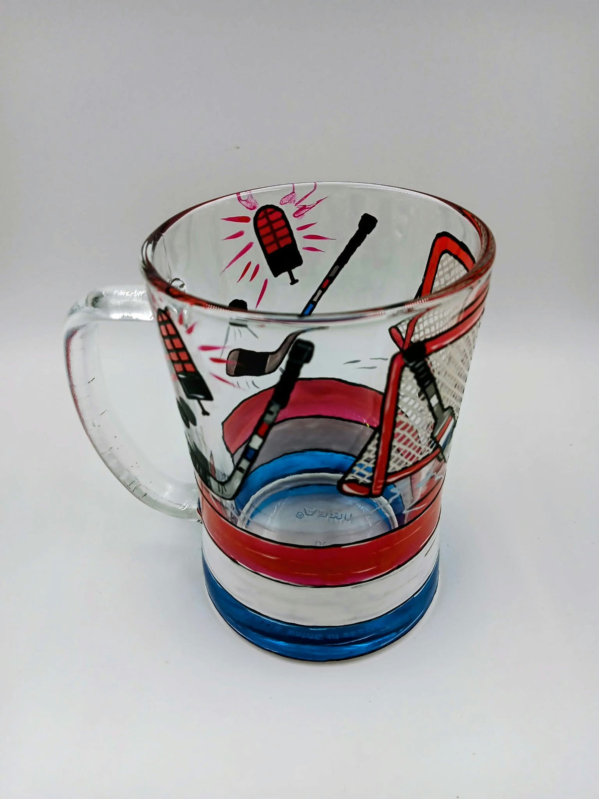 Bock à bière hockey, cadeau fan hockey, 20 onces, peint à la main