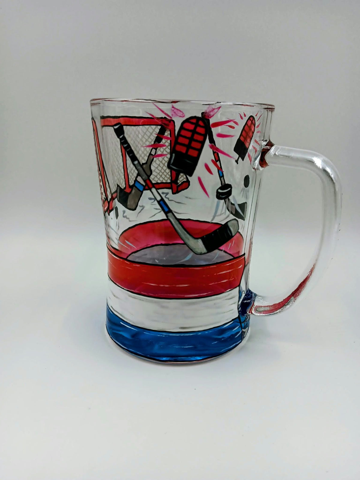 Bock à bière hockey, cadeau fan hockey, 20 onces, peint à la main