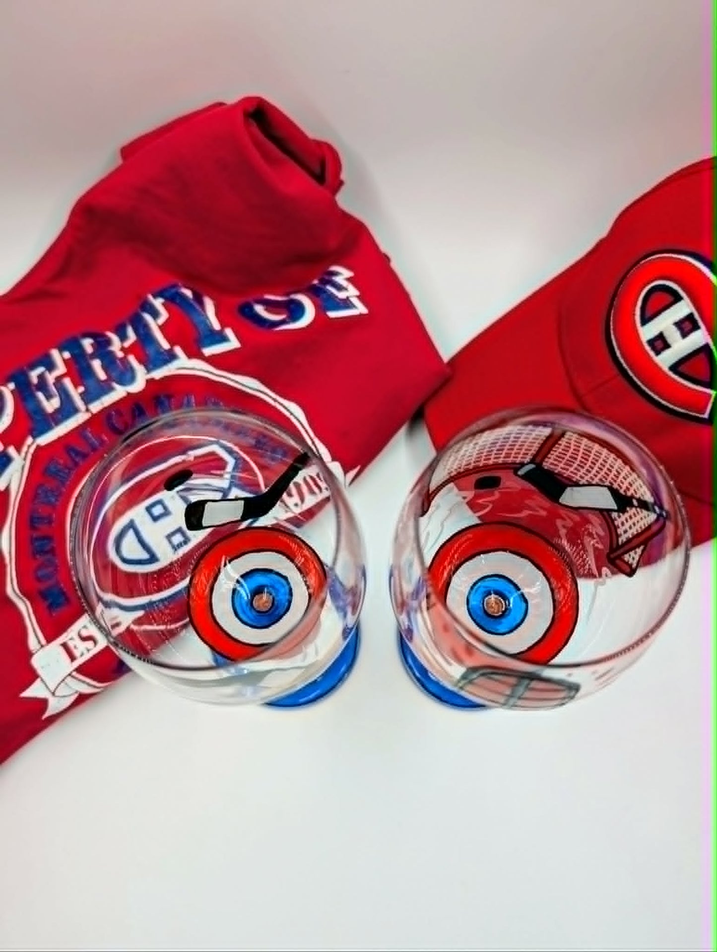 Coupe à vin hockey édition séries, gardien de but, coupe joueur hockey, fan de hockey, une coupe pour la coupe