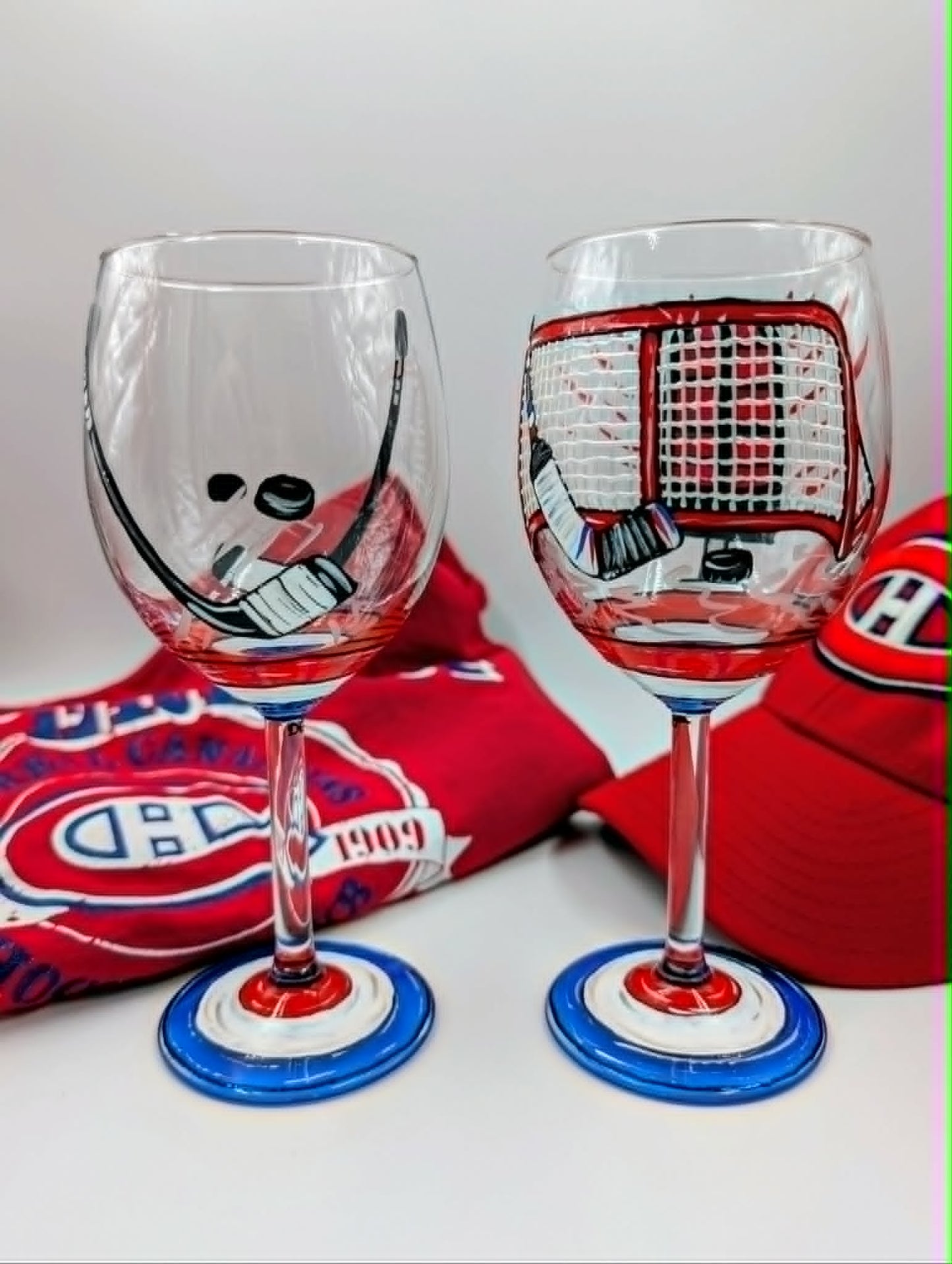 Coupe à vin hockey édition séries, gardien de but, coupe joueur hockey, fan de hockey, une coupe pour la coupe
