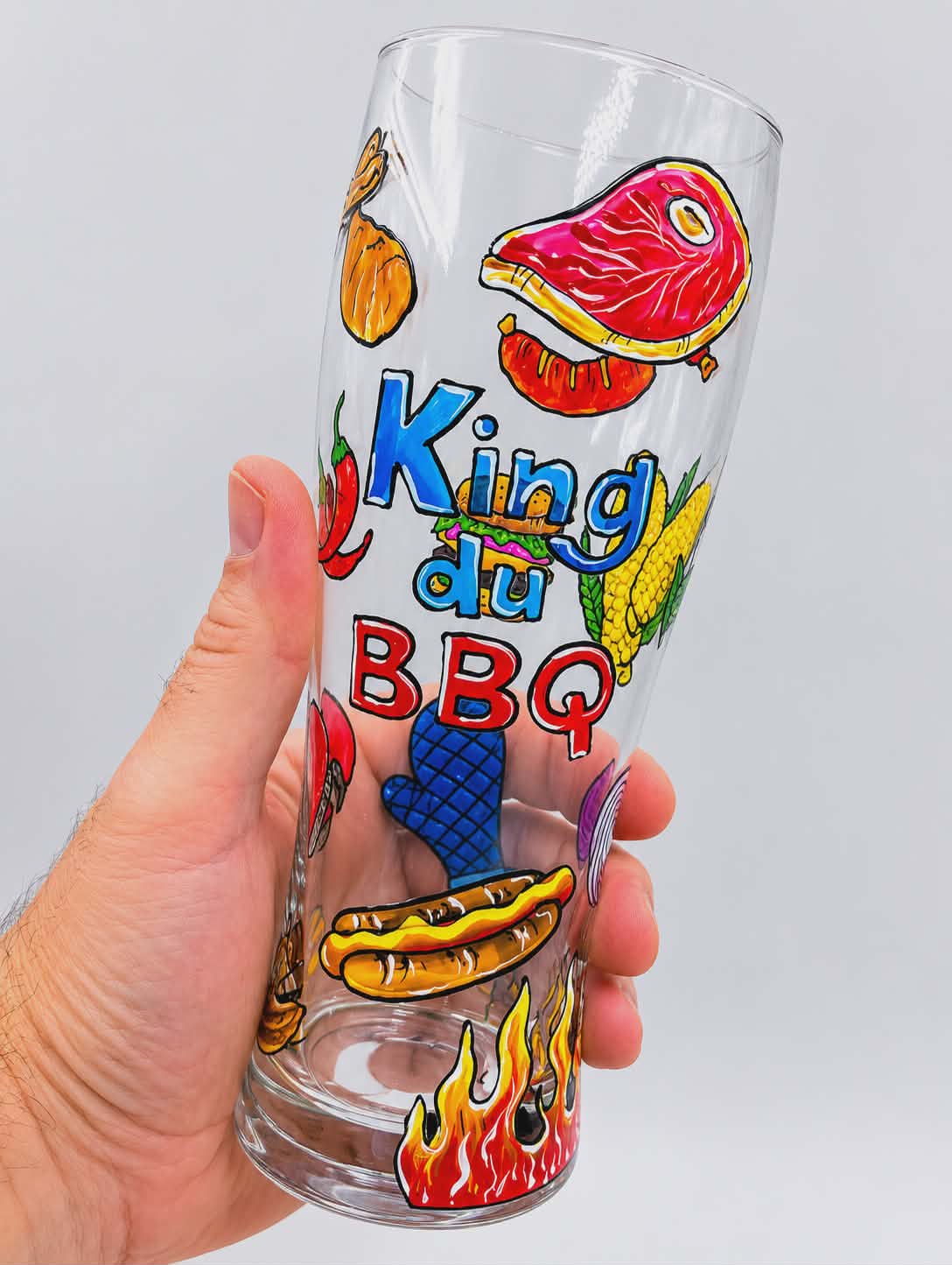 Verre à bière King du BBQ, 20 onces