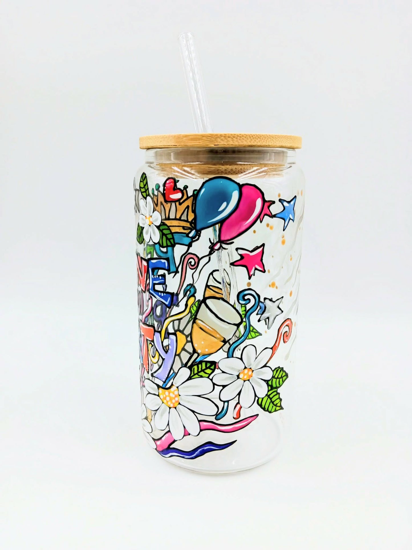 Verre canette La reine du party, cadeau bachelorette, cadeau amie, verre 16 onces