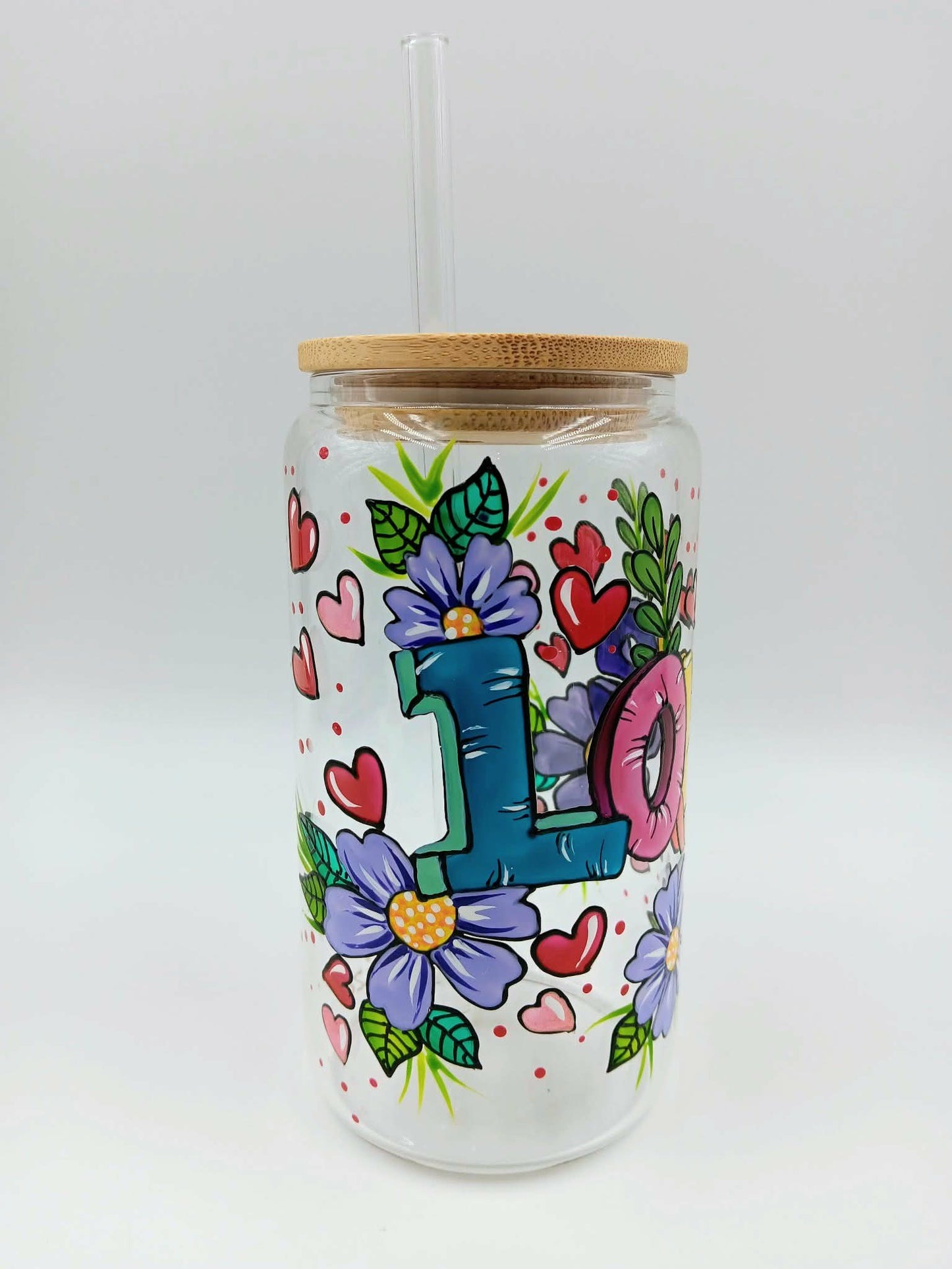 Verre canette Love, verre 16 onces