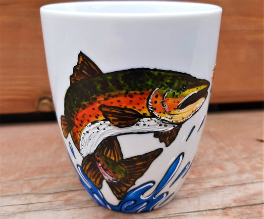 Tasse porcelaine truite