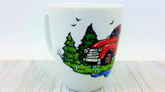 Tasse porcelaine pick up rouge