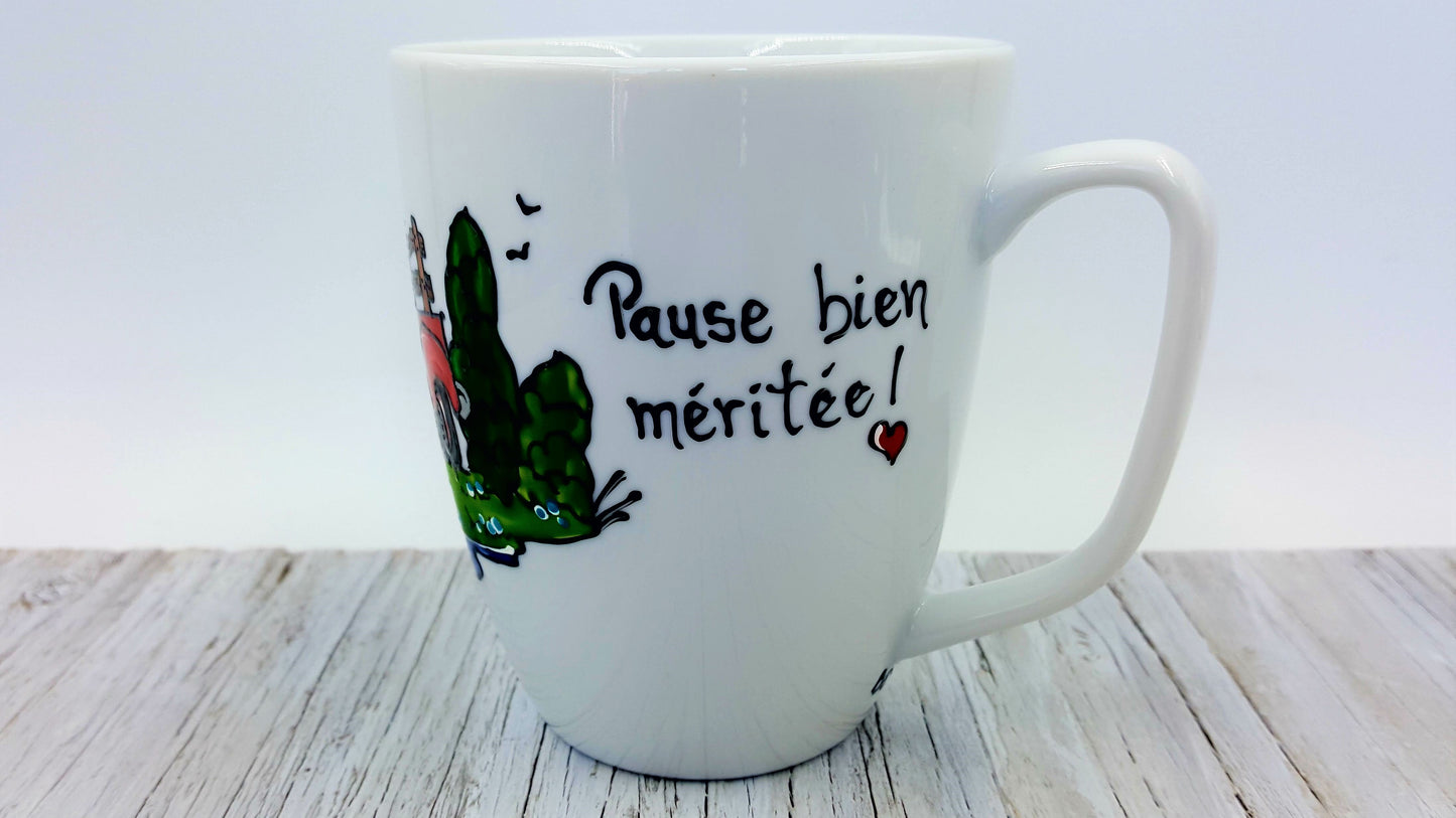 Tasse porcelaine pick up rouge