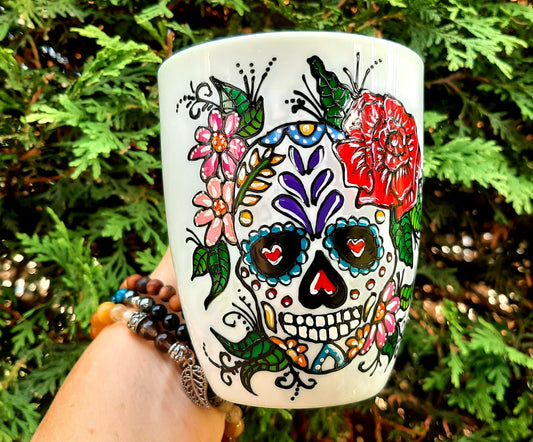 Tasse tête de mort guirly