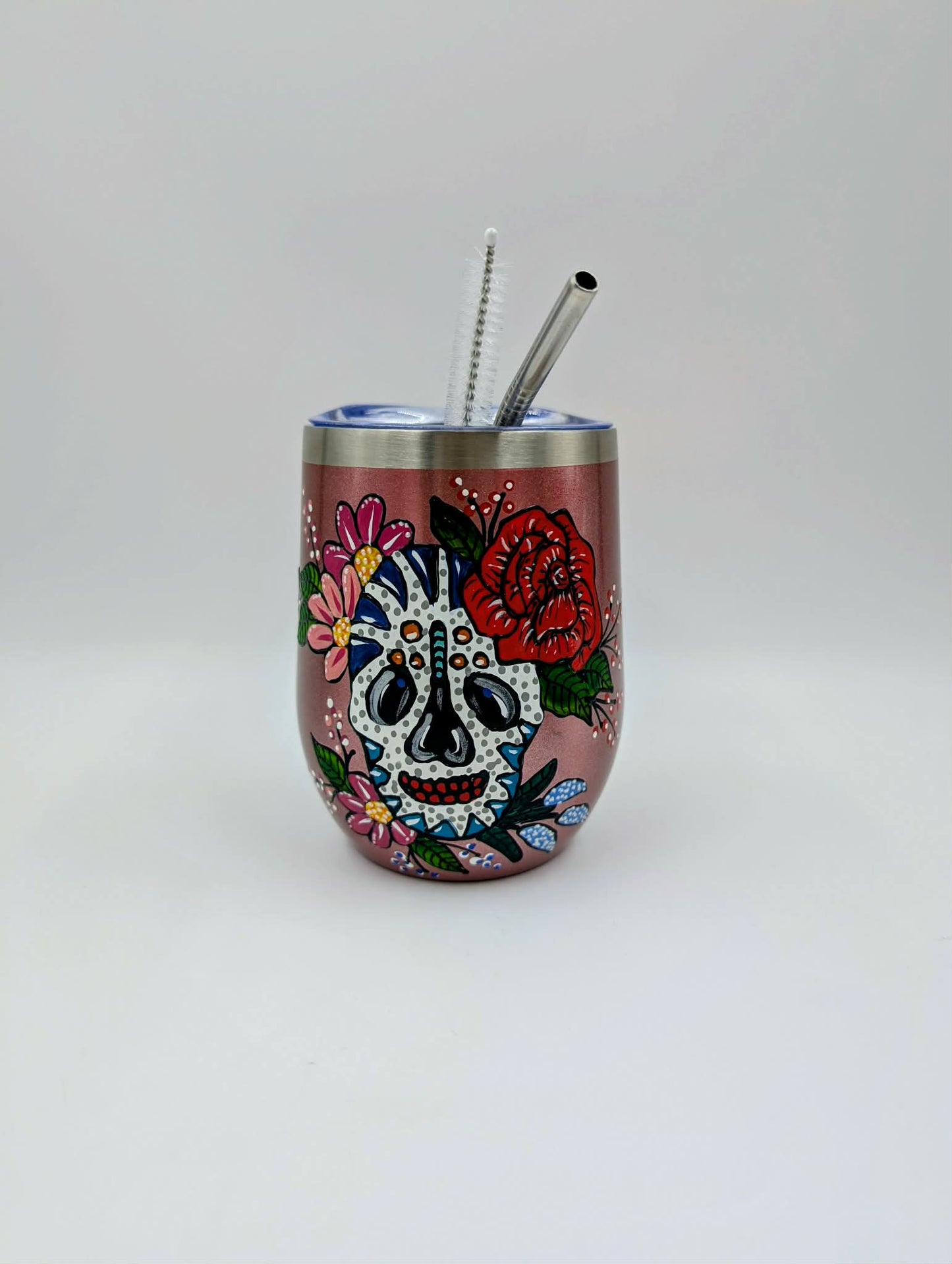 Gobelet isotherme tête de mort guirly ** Prêt à partir **