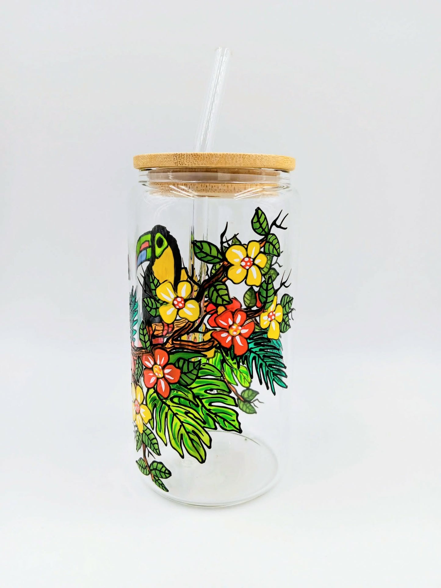 Verre canette toucan, verre 16 onces