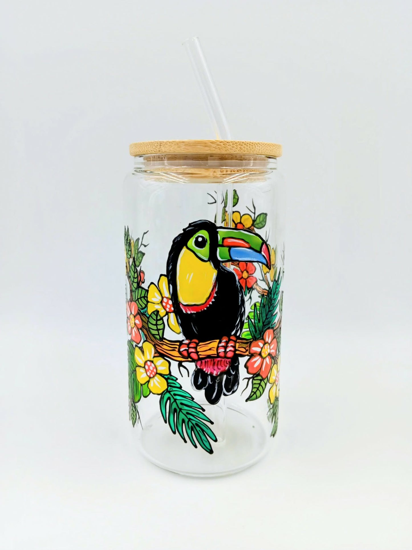 Verre canette toucan, verre 16 onces