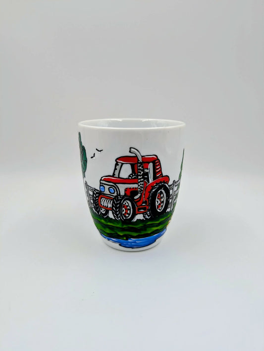 Tasse tracteur rouge