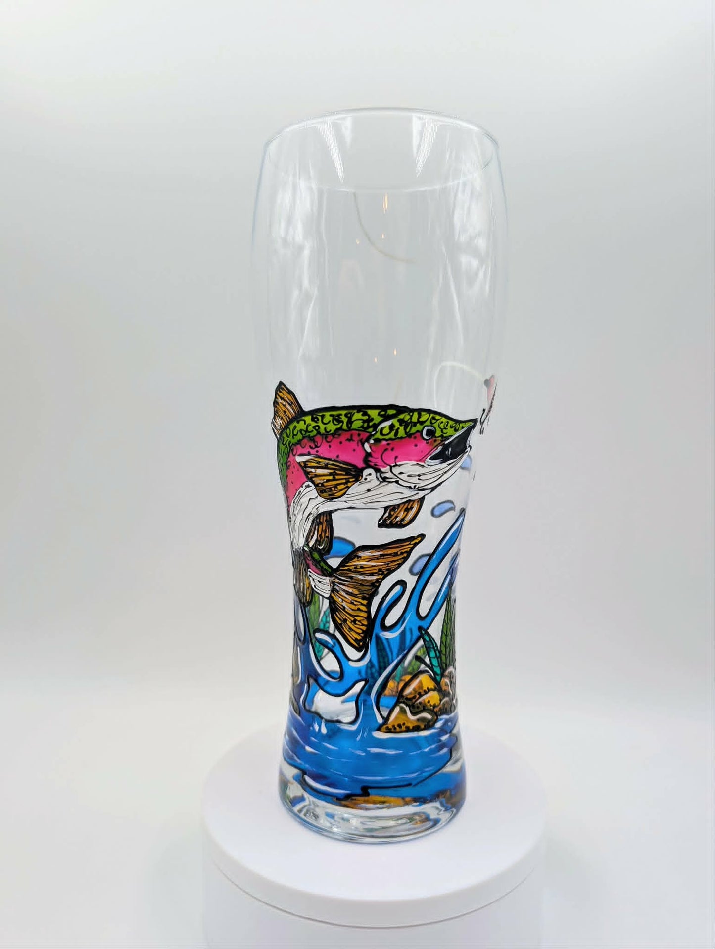 Verre à bière truite, 20 onces, cadeau amateur de pêche
