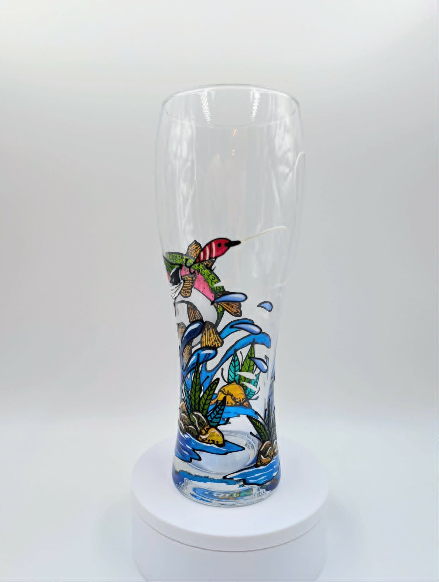 Verre à bière truite, 20 onces, cadeau amateur de pêche